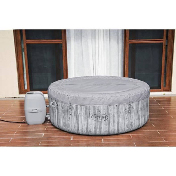 BESTWAY Lay-Z-Spa Fiji opblaasbare spa houtpatroon, 2 tot 4 personen, 180 x 66 cm, 120 Airjet