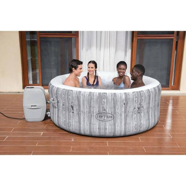 BESTWAY Lay-Z-Spa Fiji opblaasbare spa houtpatroon, 2 tot 4 personen, 180 x 66 cm, 120 Airjet