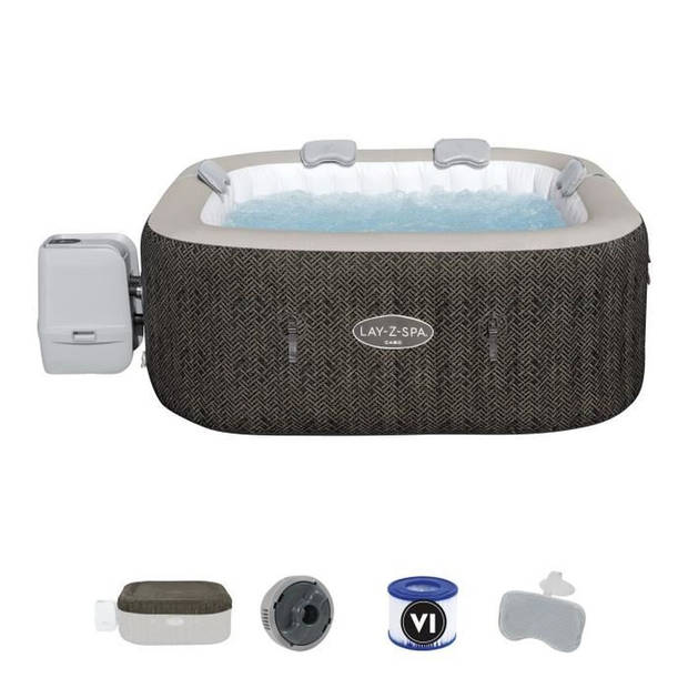 BESTWAY - Lay-Z-Spa Cabo Smart Hydrojet opblaasbare spa, 4/6 plaatsen, diameter 180 x 180 x 71 cm, 140 luchtjets