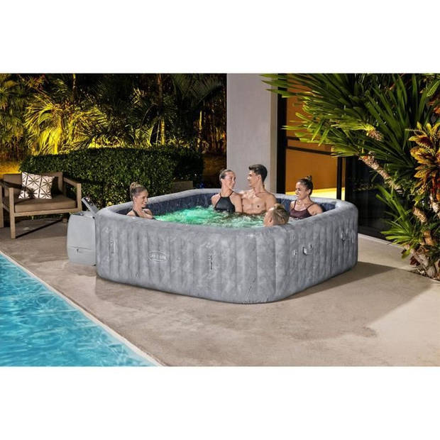 BESTWAY opblaasbare spa - Lay-Z-Spa San Francisco Hydrojet Pro - 230 x 230 x 71 cm - 5/7 plaatsen - Vierkant