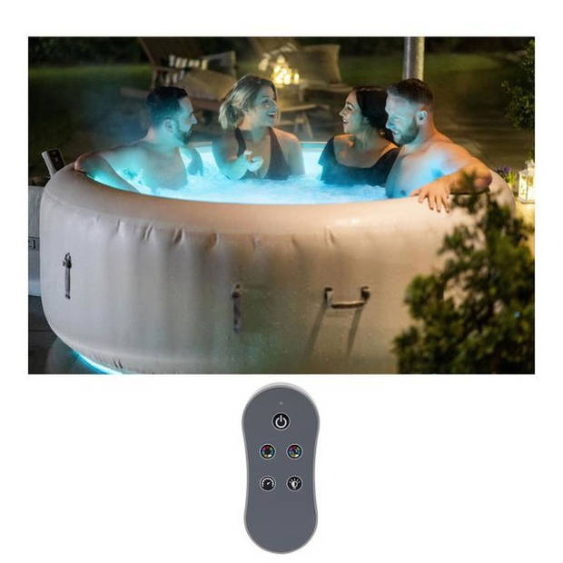 Bestway Lay-Z-Spa Paris Opblaasbare spa - Voor 4-6 personen - Rond - 196 x 66 cm - Met LED verlichting