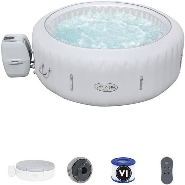 Bestway Lay-Z-Spa Paris Opblaasbare spa - Voor 4-6 personen - Rond - 196 x 66 cm - Met LED verlichting