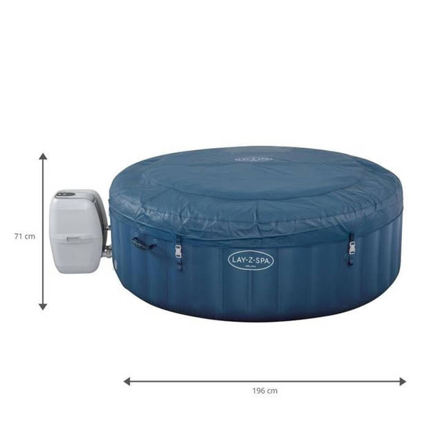 BESTWAY Lay-Z-Spa Milan Airjet Plus ronde opblaasbare spa - 4 tot 6 personen - 196 x 71 cm