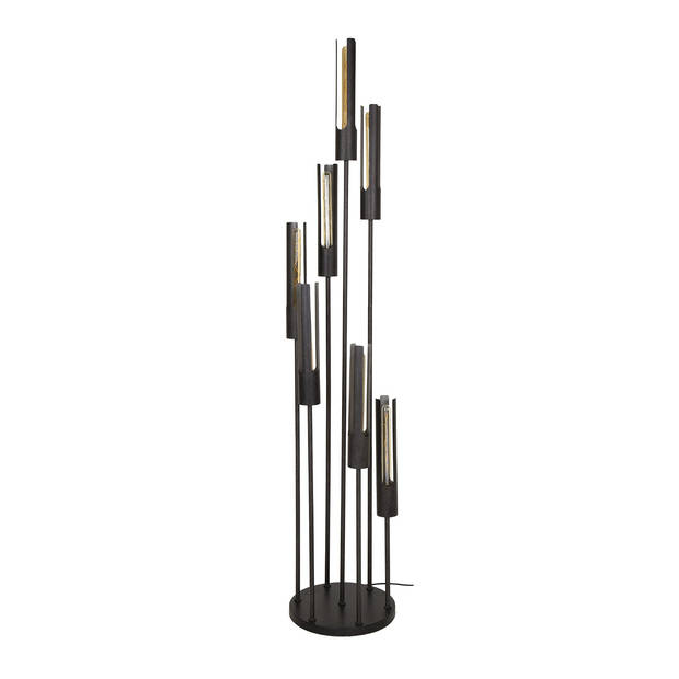 Giga Meubel - Vloerlamp Zwart Metaal - 7-Lichts - 35x35x186cm