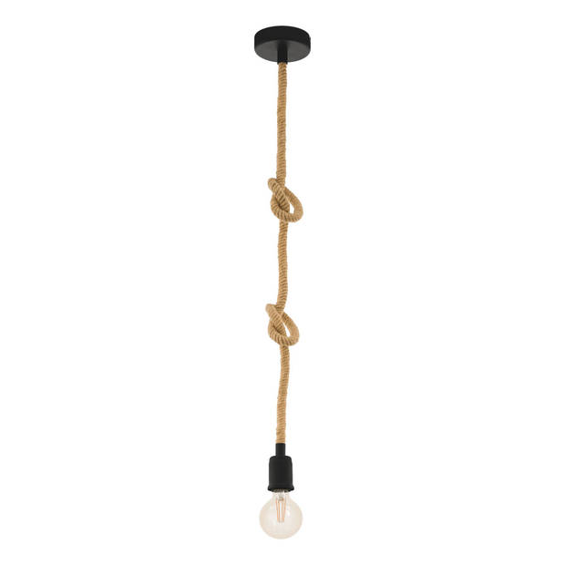 EGLO Rampside Hanglamp - E27 - Staal - Zwart