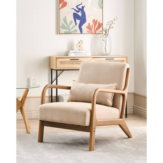 Beliani SKOVDE - Fauteuil-Beige-Polyester