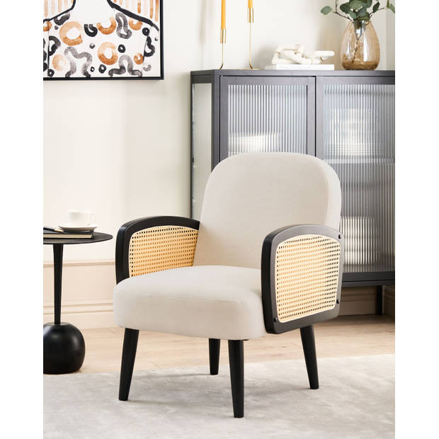 Beliani DVENBERG - Fauteuil-Beige-Polyester