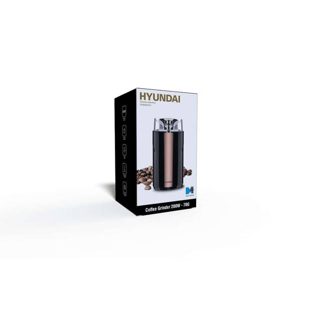 Hyundai Electronics - Elektrische koffiemolen - Zwart met Rosegoud