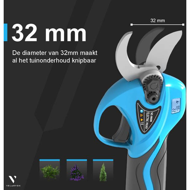 Velaryon Elektrische snoeischaar Edition PRO22 - Uniek model - 2x Lithium accu - Incl. koffer