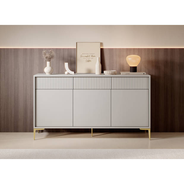 Meubella Dressoir Five - Beige - 152 cm