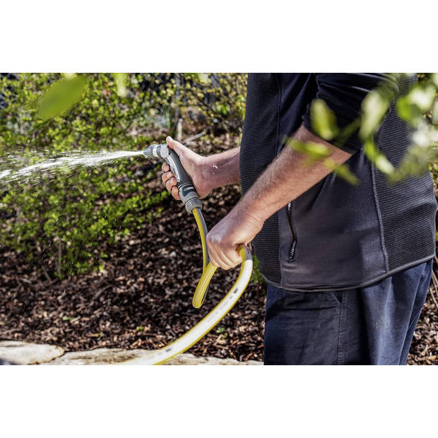 REHAU Tuinspuit Comfort, spuit voor het reinigen en sproeien, tuinhanddouche met bediening met één hand