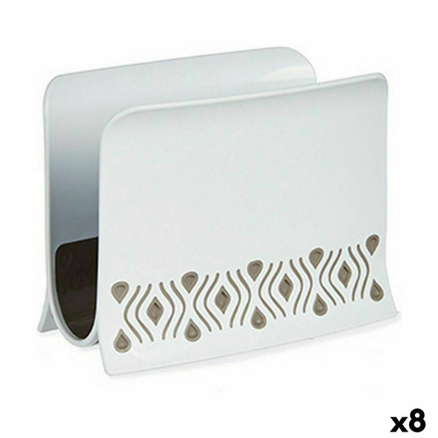 Servethouder Stefanplast Tosca Beige Plastic 8,8 x 11 x 15 cm (8 Stuks)