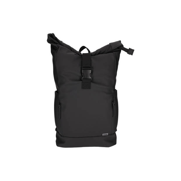 Nörlander Rolltop fietsrugzak 25L - Vegan Dull PU - 30,5 x 14 x 59 cm - Zwart