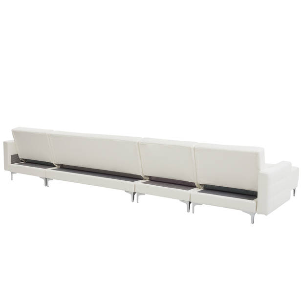 Beliani ABERDEEN - Modulaire Sofa-Wit-Kunstleer