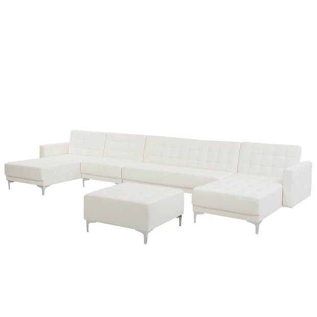 Beliani ABERDEEN - Modulaire Sofa-Wit-Kunstleer