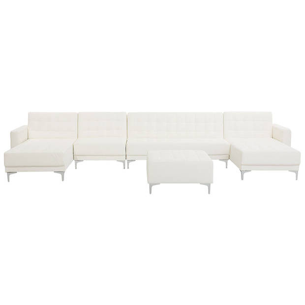 Beliani ABERDEEN - Modulaire Sofa-Wit-Kunstleer