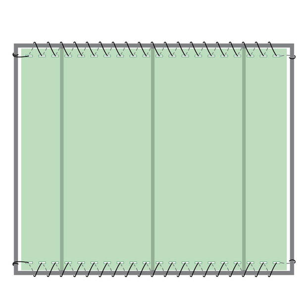 Hanse® Tuinscherm privacy scherm - 5 mtr lang, 180cm hoog - groen