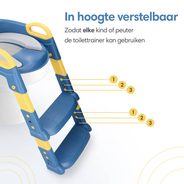 Macx & Macx WC Verkleiner met Trapje - 2 tot 7 jaar - Toilettrainer - Urinoirs voor Kind/Peuter - Blauw