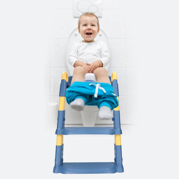 Macx & Macx WC Verkleiner met Trapje - 2 tot 7 jaar - Toilettrainer - Urinoirs voor Kind/Peuter - Blauw