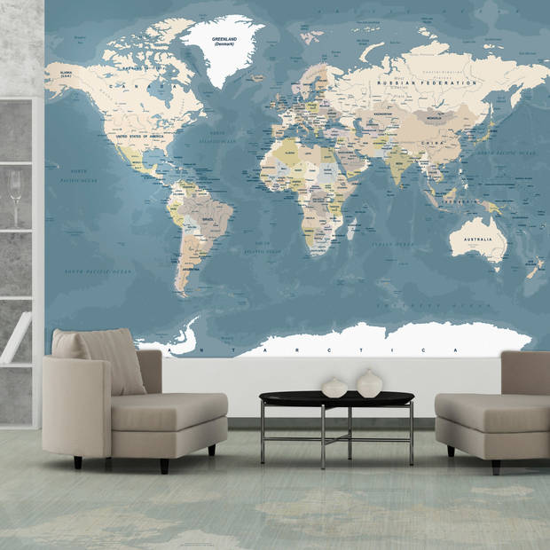 Fotobehang - Vintage World Map - Vliesbehang