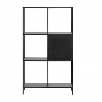 Sigurd metalen boekenkast - 1 deur - 135 cm - zwart