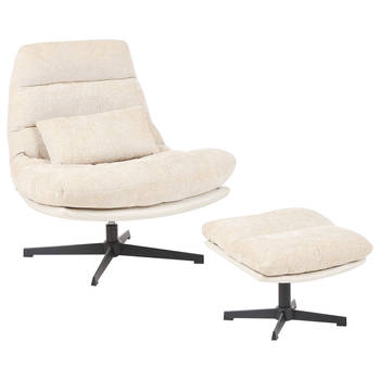 Beliani TOVIK - Fauteuil-Beige-Chenille