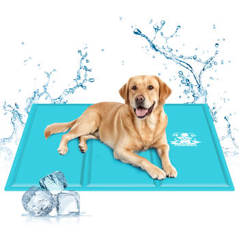 Nobleza B4R3Y - Koelmat voor honden en katten - Koeling mat voor huisdieren - 50x90 cm - Blauw