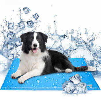 Nobleza B4R3Q - Koelmat voor honden en katten - Koeling mat voor huisdieren - 50x90 cm - Blauw