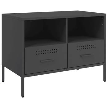 vidaXL Tv-meubel 68x39x50,5 cm koudgewalst staal zwart