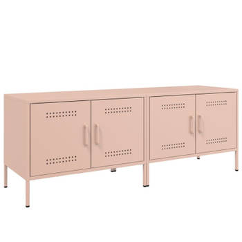 vidaXL Tv-meubelen 2 st 68x39x50,5 cm staal roze