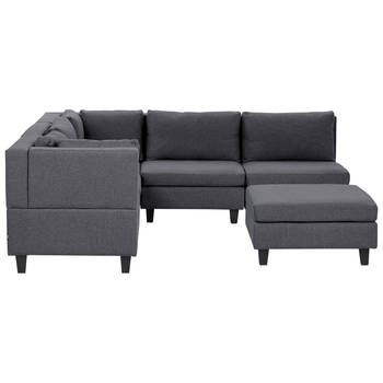 Beliani UNSTAD - Modulaire Sofa-Grijs-Polyester