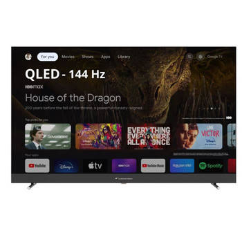 Continental Edison - led tv - 4k uhd qled 144hz - 55 (139 cm) - smart google tv - wifi bluetooth - 4xhdmi