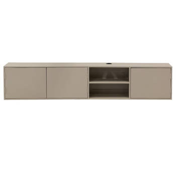 Giga Meubel - Tv-Meubel Taupe Mangohout - 3-Deurs - 200x30x40cm - Loiza