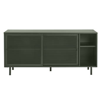 Giga Living - Dressoir Metaal Groen - Schuifdeuren - 45x160x75cm - Veep