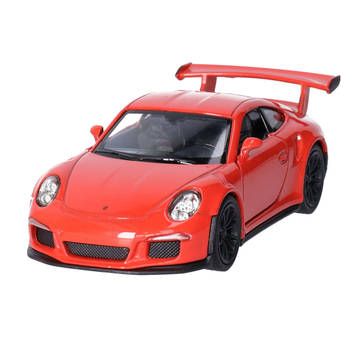 Welly Speelgoed Porsche auto - rood - die-cast metaal - 11 cm - Model 911 GT3 RS - Speelgoed auto's