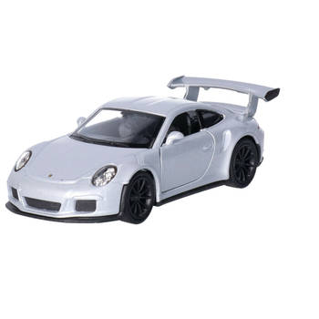Welly Speelgoed Porsche auto - zilver - die-cast metaal - 11 cm - Model 911 GT3 RS - Speelgoed auto's