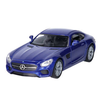 Welly Speelgoed Mercedes Benz auto - paars - die-cast metaal - 11 cm - Model AMG GT - Speelgoed auto's