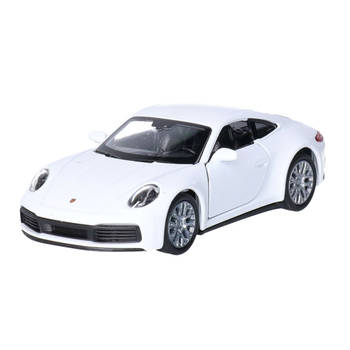 Welly Speelgoed Porsche auto - wit - die-cast metaal - 11 cm - Model 911 GT3 RS - Speelgoed auto's