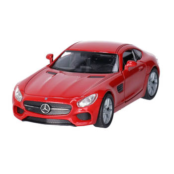 Welly Speelgoed Mercedes Benz auto - rood - die-cast metaal - 11 cm - Model AMG GT - Speelgoed auto's
