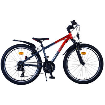 Volare Jongensfiets XC Race 24 Inch 26,5 cm Jongens 21V V-Brakes Rood/Grijs