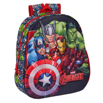 Schoolrugzak The Avengers Zwart Rood 27 x 33 x 10 cm