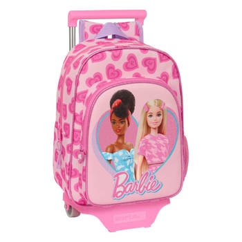 Schoolrugzak met Wielen Barbie Love Roze 26 x 34 x 11 cm