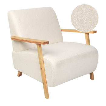 Beliani LESJA - Fauteuil-Beige-Bouclé