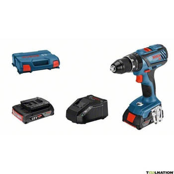 Bosch Professional GSB 18V-28 klopboormachine-schroevendraaier + 2 accu's 2,0Ah + GAL 18V-20 lader + L-koffer - 06019H40