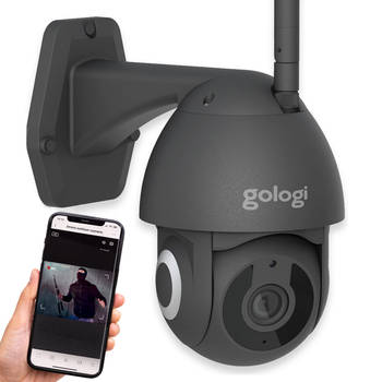 Gologi Superior Outdoorcamera - Nachtzicht - Beveiligingscamera - 3MP - Met wifi en app - Met 32GB SD-kaart - Zwart