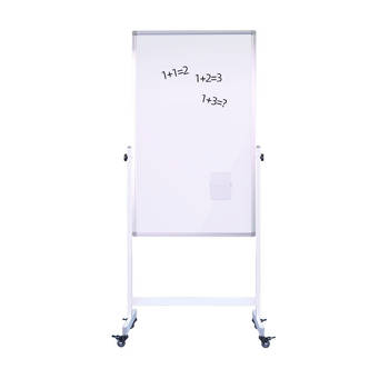 Verrijdbaar whiteboard - Dubbelzijdig - 80x120 cm - Wit frame