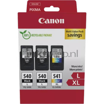 Canon inktcartridge 2 x PG-540L + 1 x CL-541XL, 300 - 400 pagina's, OEM 5224B017, 4 kleuren