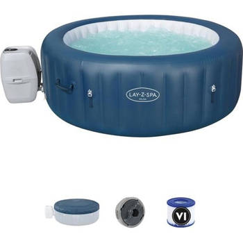 BESTWAY Lay-Z-Spa Milan Airjet Plus ronde opblaasbare spa - 4 tot 6 personen - 196 x 71 cm