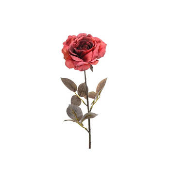 Hortus - Kunstbloem rose zoe fuchsia, 68 cm