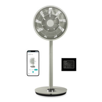 Duux Whisper Flex - Smart Statiefventilator met Dock & Accu - Staande Ventilator & Tafelventilator - Sage